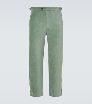 Oberon cotton velvet straight pants