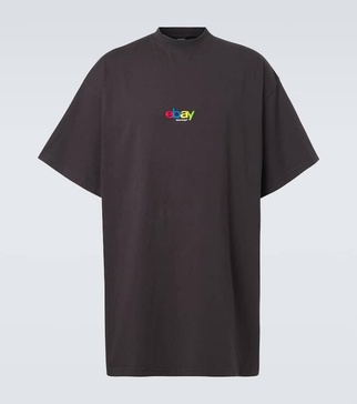 Printed oversized cotton T-shirt