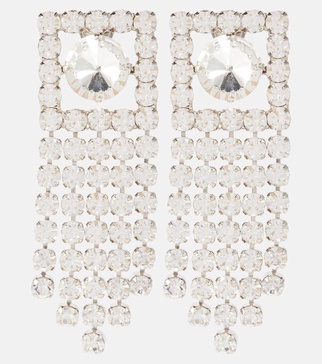Crystal-embellished drop earrings