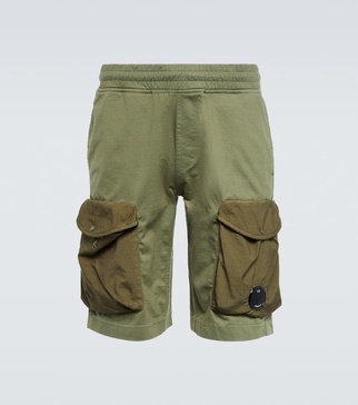 Cotton jersey cargo shorts