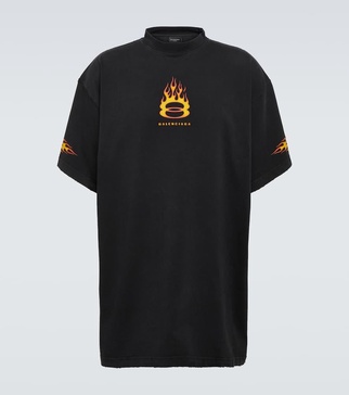 Oversized logo cotton jersey T-shirt