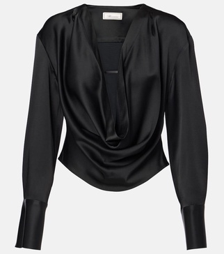 Envers draped satin top