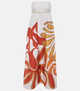 Algae cotton-blend maxi dress