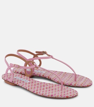 Almost Bare leather thong sandals