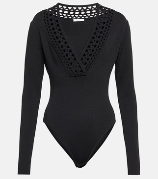 Cutout V-neck bodysuit