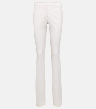 Mid-rise slim pants