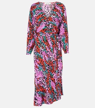 Eloise leopard-print midi dress
