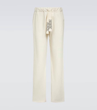 Akasha cotton-blend straight pants