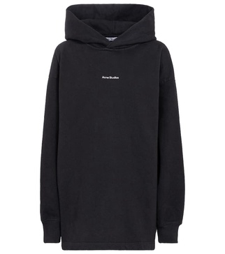 Logo cotton jersey hoodie