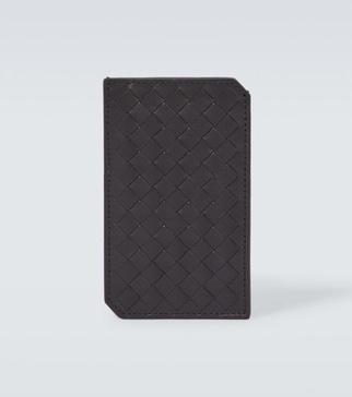 Intrecciato Small leather card case