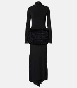 Ruffled maxi dress