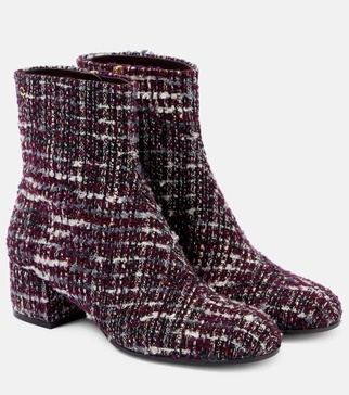 45 bouclé ankle boots