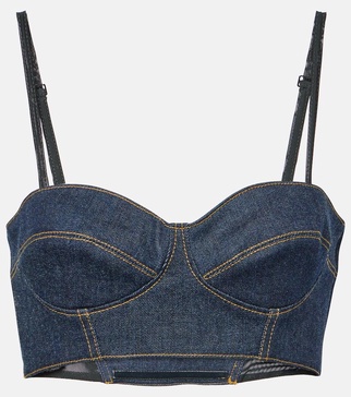 Denim bra top
