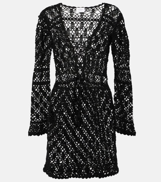 Bianca crochet cotton minidress