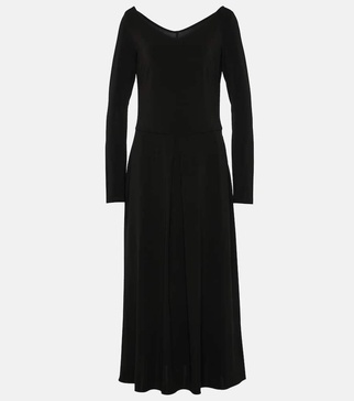 Valido pleated jersey maxi dress