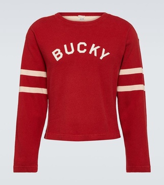 Appliqué cotton sweater