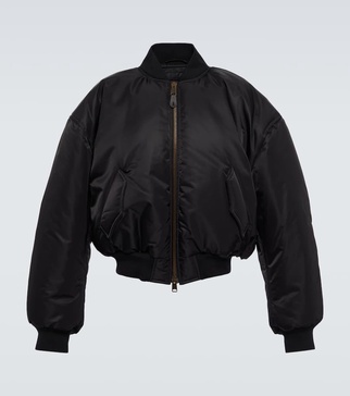 Padded nylon bomber jacket