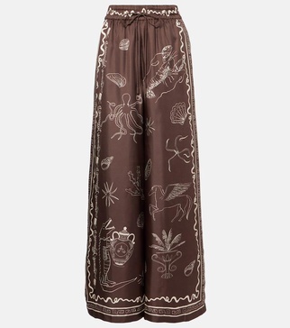 Sammy silk wide-leg pants