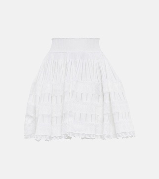 Crinoline pleated miniskirt
