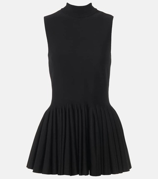 Pleated turtleneck top