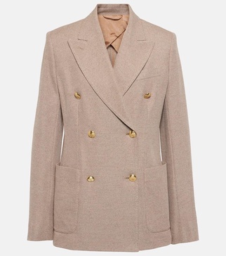 Vanadio double-breasted jersey blazer