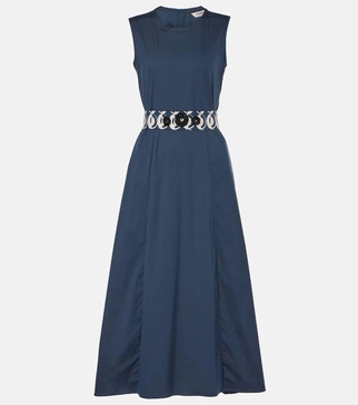 Preston cotton-blend poplin midi dress