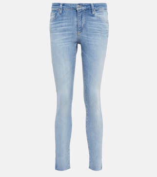 Split cuff skinny jeans