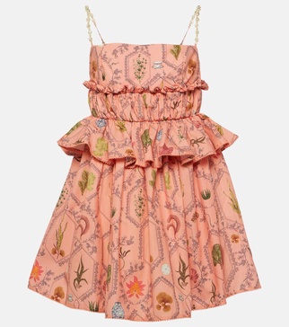 Salvador Encaje poplin minidress