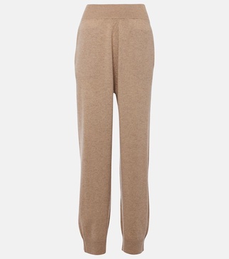 High-rise cashmere and wool sweatpants