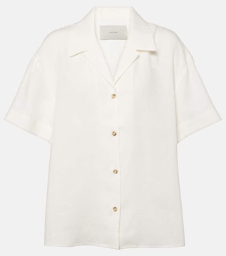 Prague linen bowling shirt