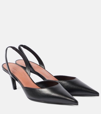 Sofia leather slingback pumps