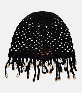 Mother Nature embellished crochet hat