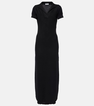 Semi-sheer polo dress