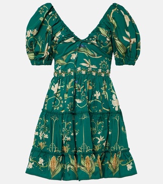 Manzanilla Esmeralda cotton minidress