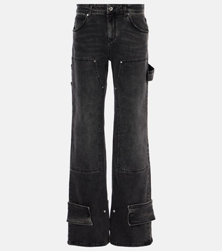 Low-rise straight jeans