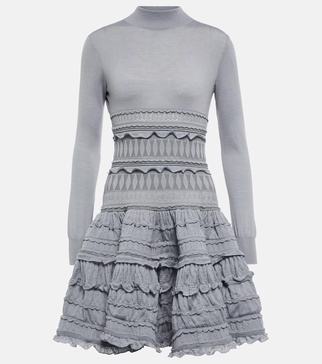 Crinoline virgin wool minidress