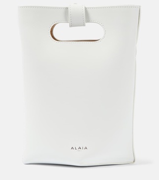 Folded Small leather tote bag