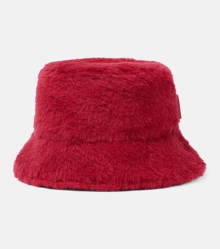 Figura wool and silk teddy bucket hat