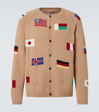 Round-The-World alpaca and wool cardigan