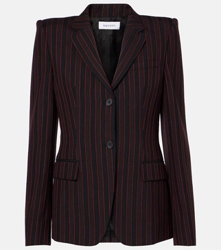 Striped wool blazer