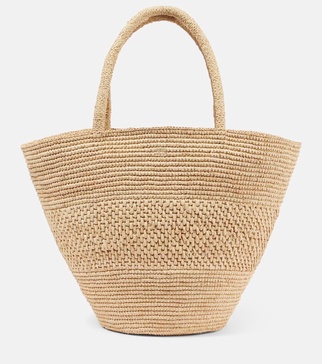 Emilie Small raffia basket bag