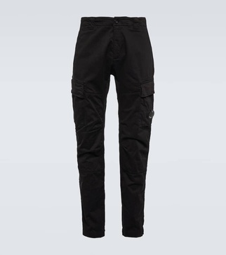 Cotton sateen cargo pants