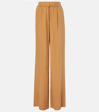 Grana silk wide-leg pants