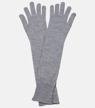 Cashmere and silk gloves