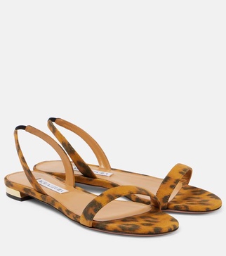 So Nude leopard-print suede sandals