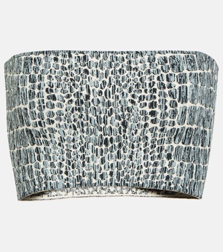 Croc-effect bandeau top