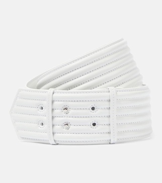 Padded leather belt