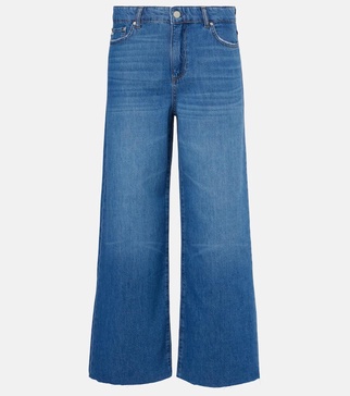 Saige mid-rise wide-leg jeans