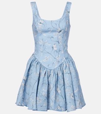 Pluma Lymanopoda appliqué linen minidress