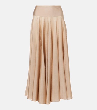 Pointelle maxi skirt